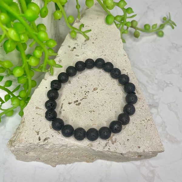 Lava Stone Bead Bracelet