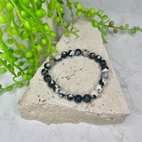 Orca Agate Bead Bracelet