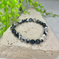 Orca Agate Bead Bracelet