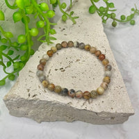 Crazy Lace Agate Bead Bracelet