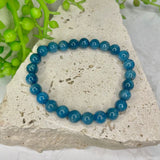 Blue Apatite Bead Bracelet