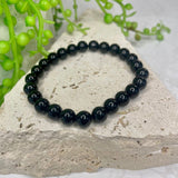 Black Obsidian Bead Bracelet