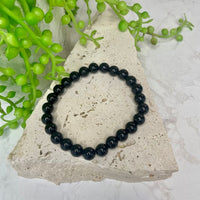 Black Obsidian Bead Bracelet